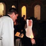 Lichtfeier im Hof des Priesterseminars